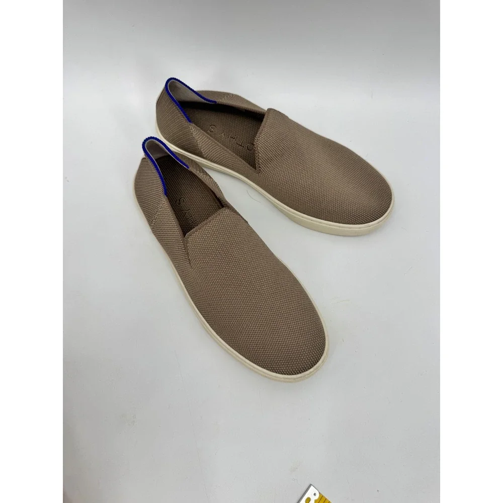 Rothy's The Sneaker Women 7 Taupe Knit Slip On Casual Sustainable Shoes